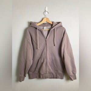 ARITZIA (TNA) Cozy Fleece Boyfriend Zip Hoodie (Size Small)